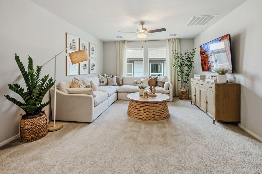 Furnished interior in a model home at Applewhite Meadows in San Antonio (Image 9).