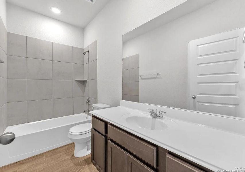 Furnished interior in a model home at Morgan Meadows in San Antonio (Image 14).