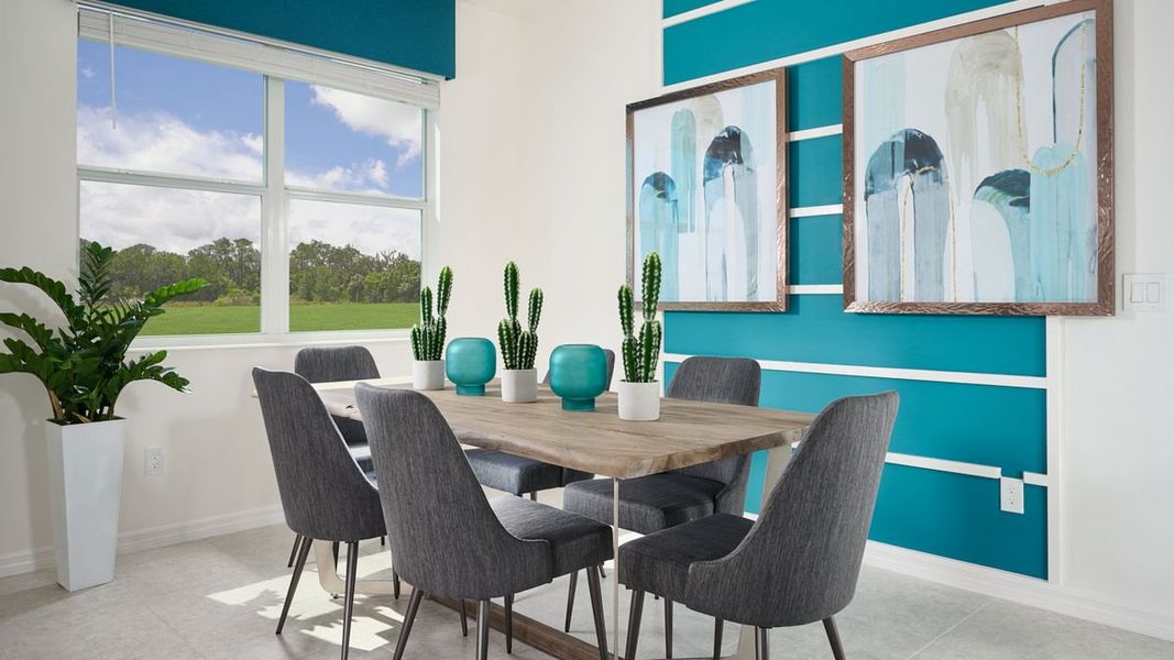 Furnished interior in a model home at Cypress Park Estates in Haines City (Image 10).