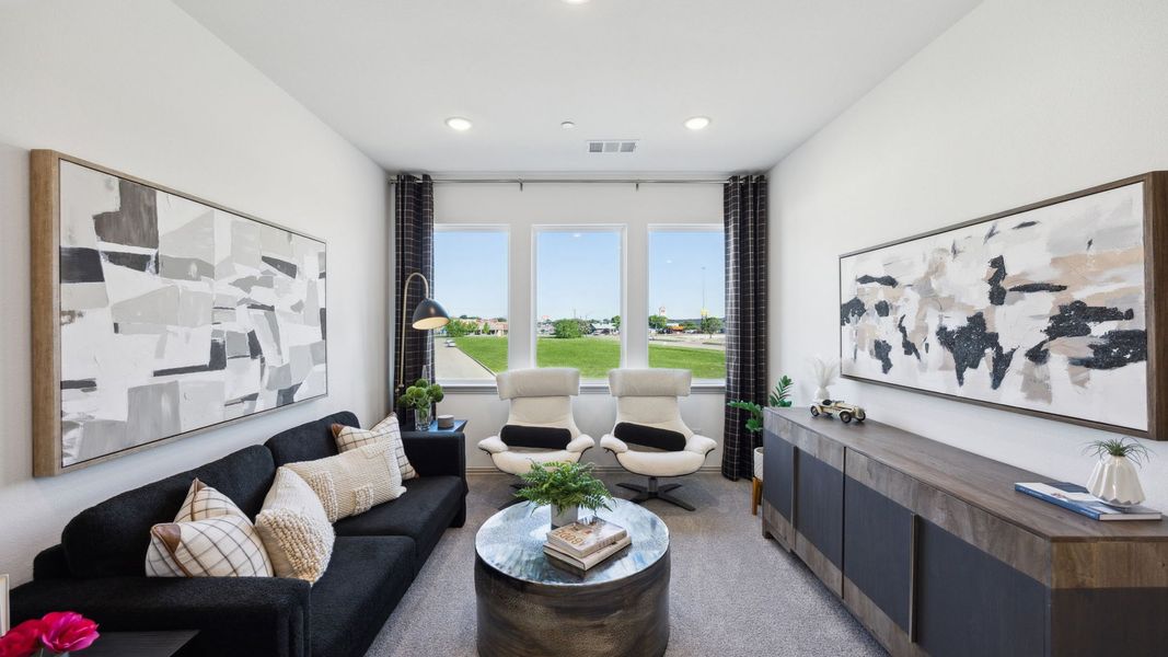 Furnished interior in a model home at City Point in North Richland Hills (Image 25).