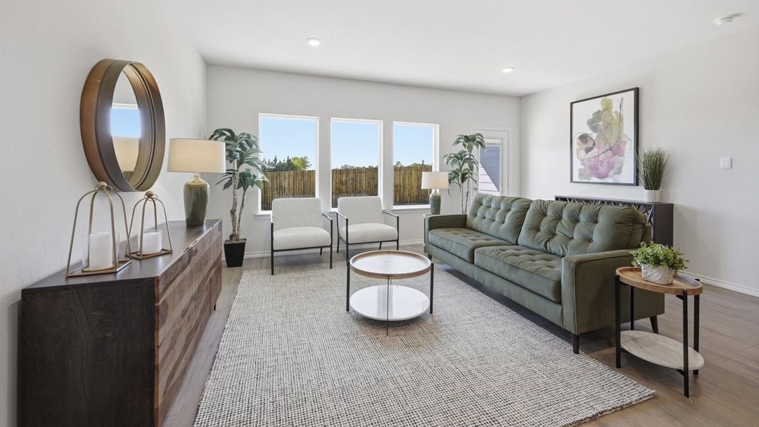 Furnished interior in a model home at Sweetwater Springs in Sherman (Image 38).