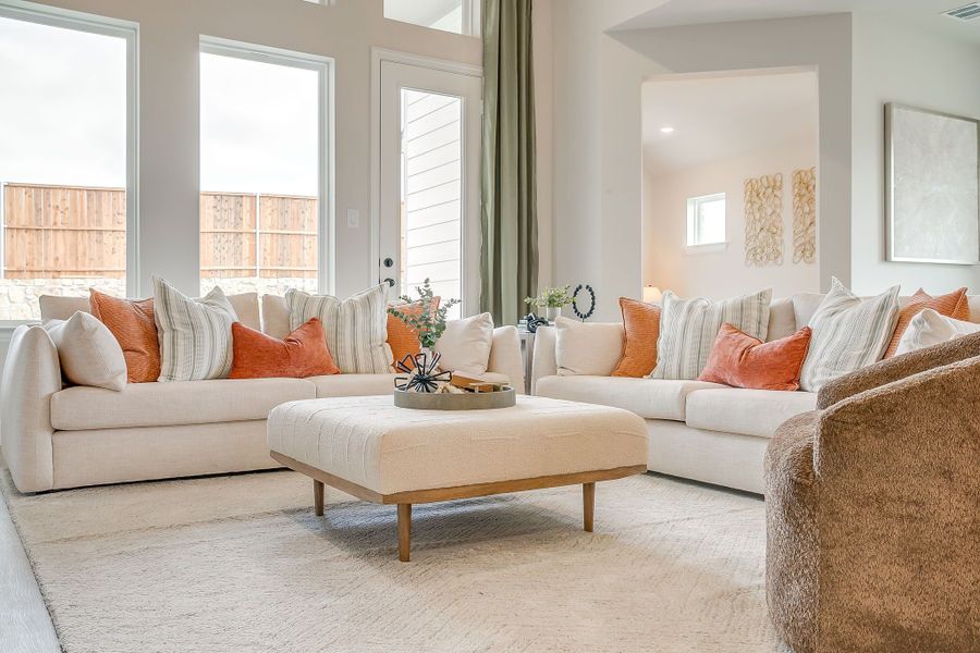 Furnished interior in a model home at Creekside in Royse City (Image 101).