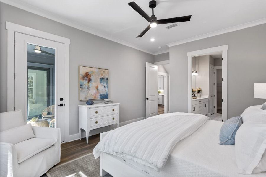 Furnished interior in a model home at The Shoal in Santa Rosa Beach (Image 30).