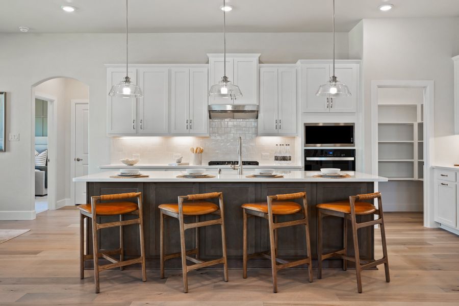 Furnished interior in a model home at Enclave at Legacy Hills: Crossings 50' in Celina (Image 11). Furnished interior in a model home at Enclave at Legacy Hills: Crossings 50' in Celina (Image 11).