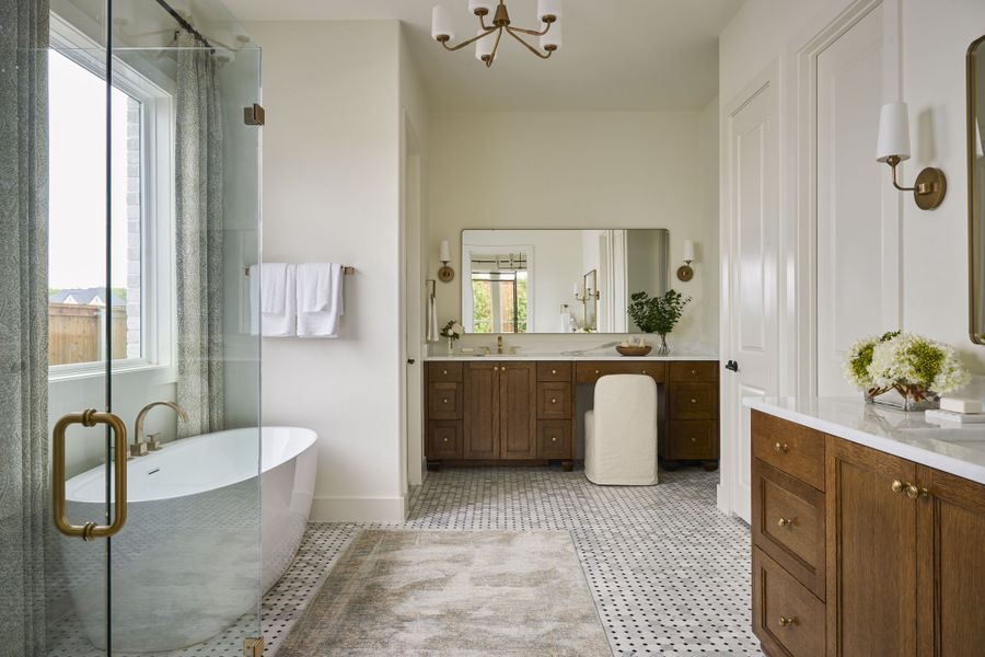 Furnished interior in a model home at Custer Ridge Estates in Allen (Image 25).