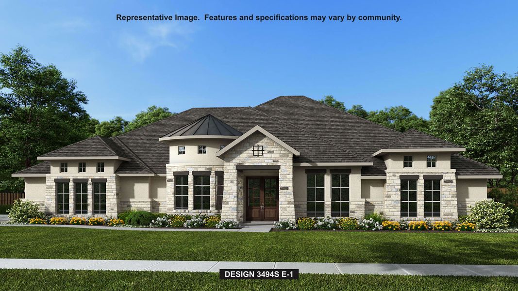 Front exterior of a home in the Thornebrook 1 Acre community, located in Bulverde, TX (Image 12).