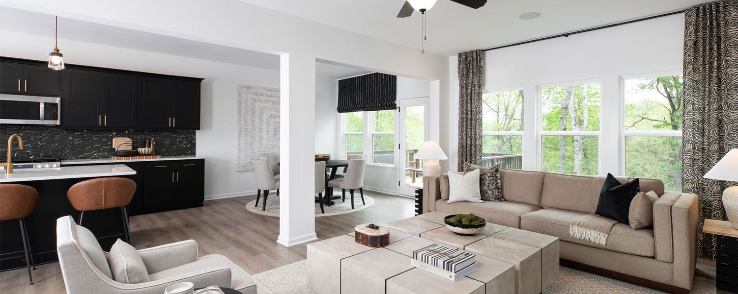 Furnished interior in a model home at Creekside in Dawsonville (Image 6).