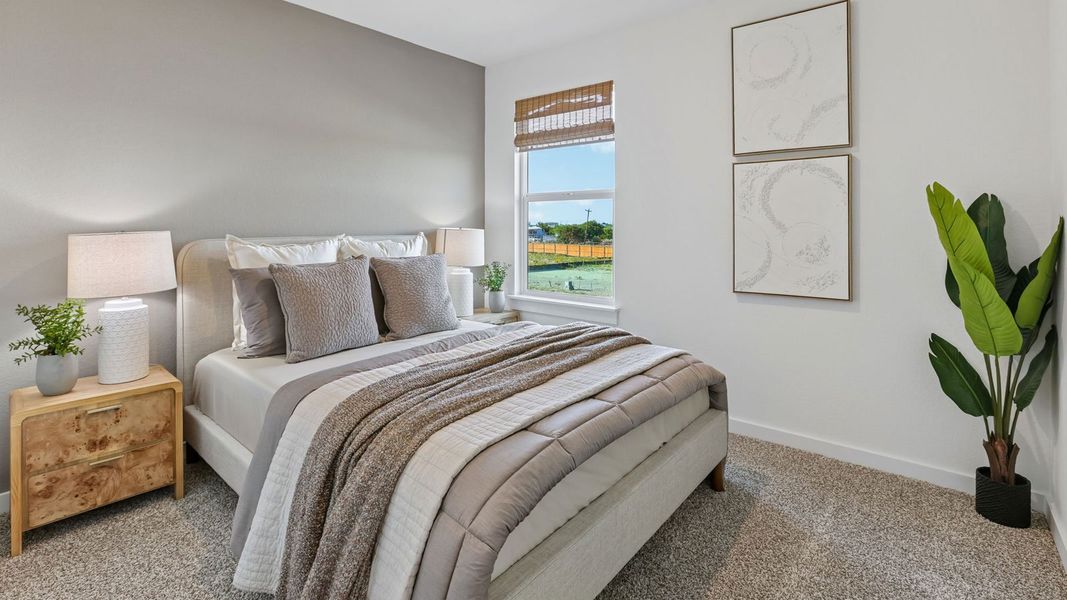 Furnished interior in a model home at Frontier in Mustang Ridge (Image 28).