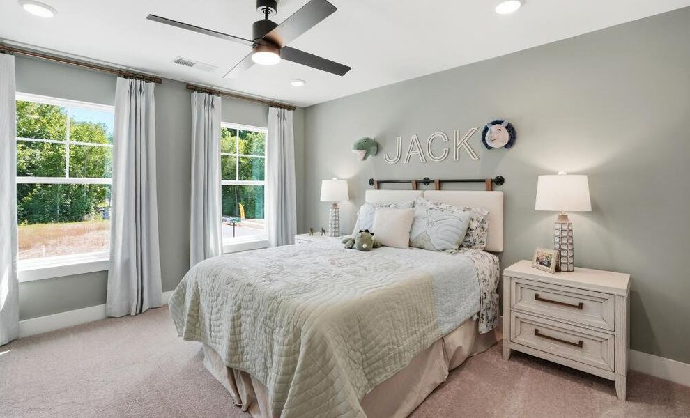 Furnished interior in a model home at Enclave at Riverdale in Huntersville (Image 26). Furnished interior in a model home at Enclave at Riverdale in Huntersville (Image 26).