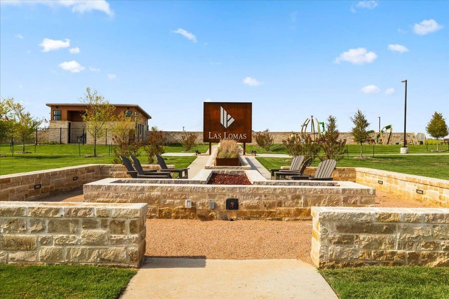 Entrance to the Las Lomas community in Forney, TX, featuring signage and landscaping (Image 2).