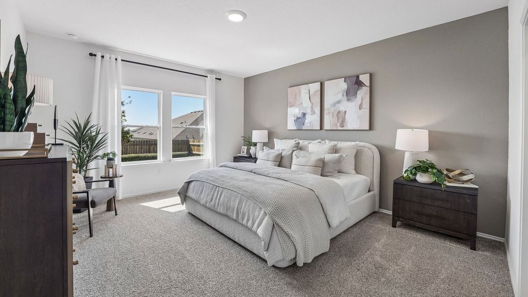 Furnished interior in a model home at Palomino in Manor (Image 35).