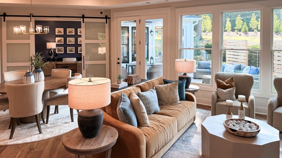 Furnished interior in a model home at The Courtyards at Walters Farm in Huntersville (Image 25).