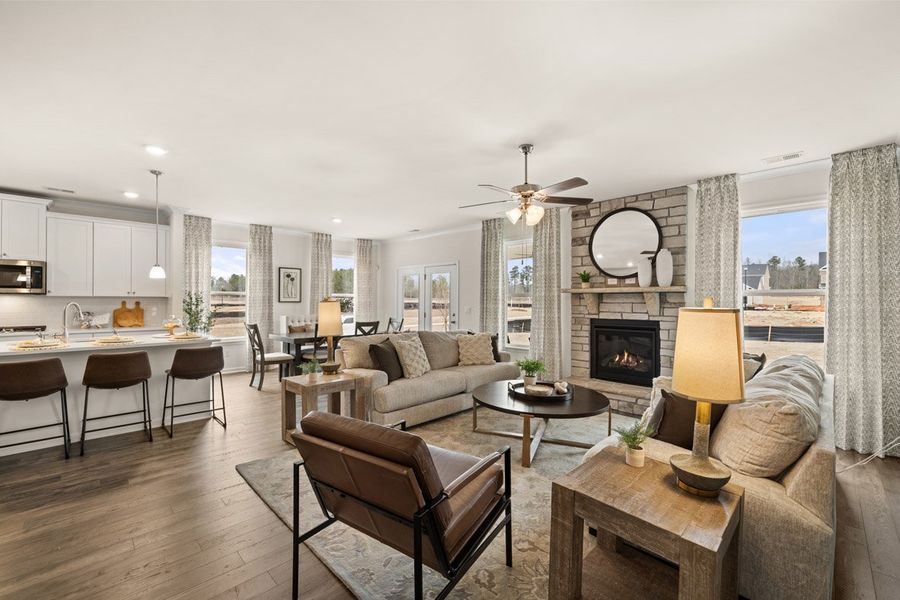 Furnished interior in a model home at Westland in Bogart (Image 7).