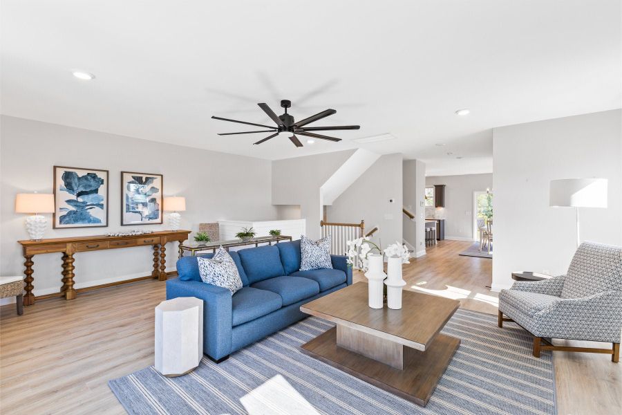 Furnished interior in a model home at Anchors Bend Townes in Wilmington (Image 12).