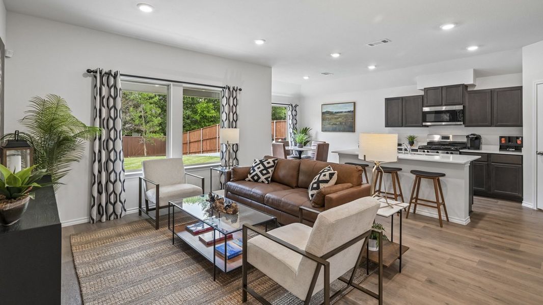Furnished interior in a model home at Three Oaks in Sherman (Image 8).