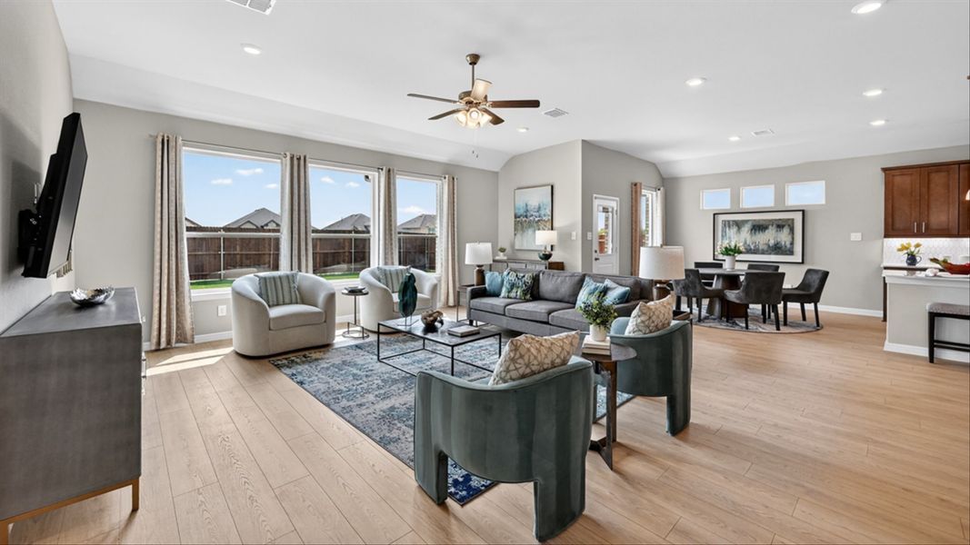 Furnished interior in a model home at Lakeview Pointe in Grand Prairie (Image 32).