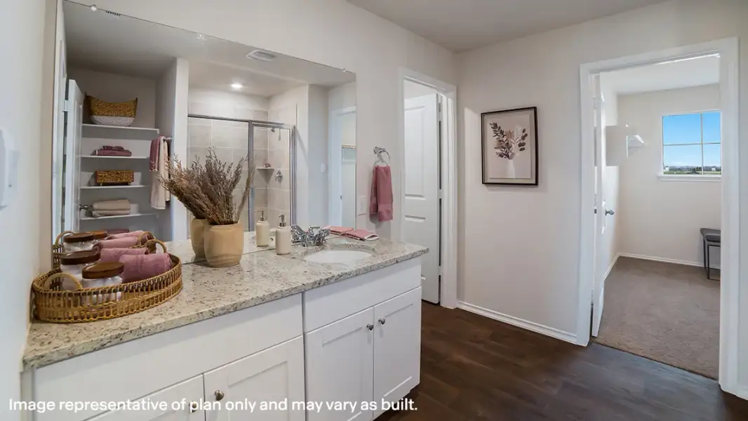 Furnished interior in a model home at Weatherwood in San Antonio (Image 14).