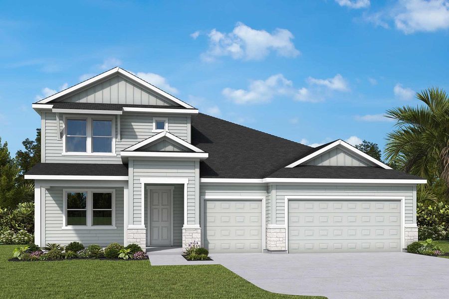 Front exterior of a home in the The Preserve at Laurelton – Haven Collection community, located in Green Cove Springs, FL (Image 14).