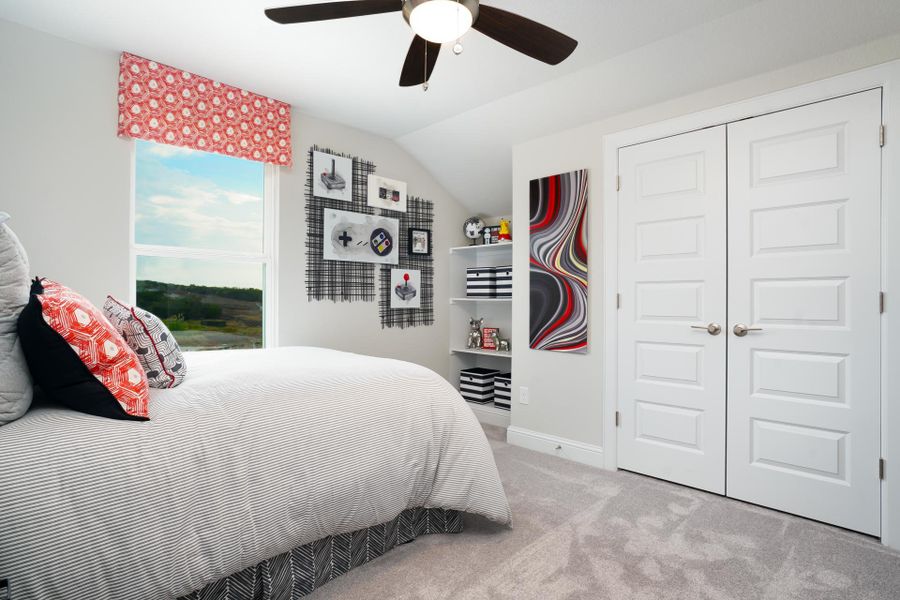 Furnished interior in a model home at Cloverleaf in Austin (Image 61).