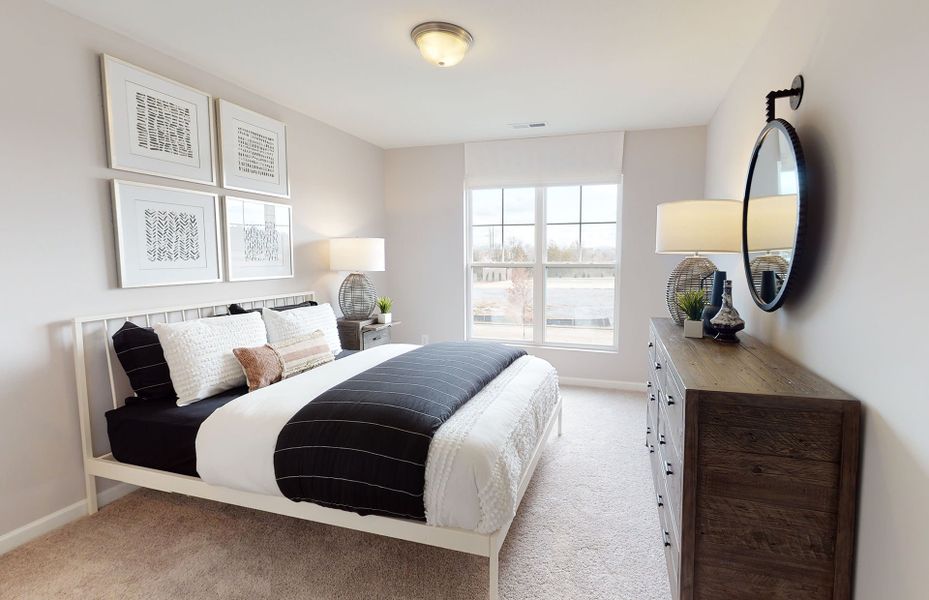 Light Filled Bedrooms in affordable homes in Williamson County at Adam's Preserve