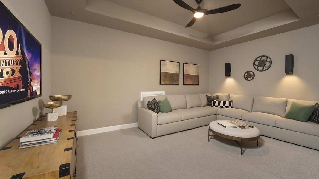 Furnished interior in a model home at Harvest Green 60' in Richmond (Image 13).