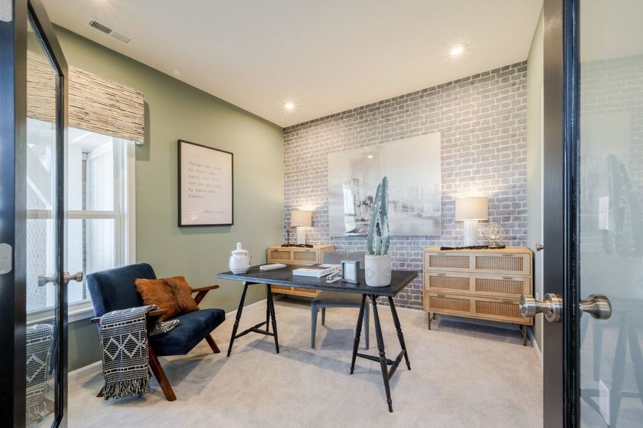 Furnished interior in a model home at Windcrest Farms in Louisville (Image 24).