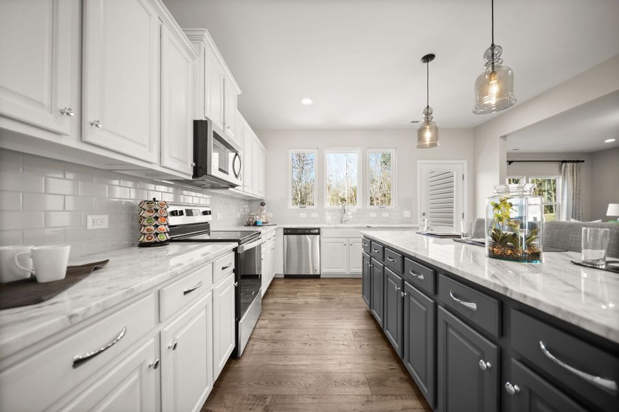 Furnished interior in a model home at Haven at Rocky River in Concord (Image 28).