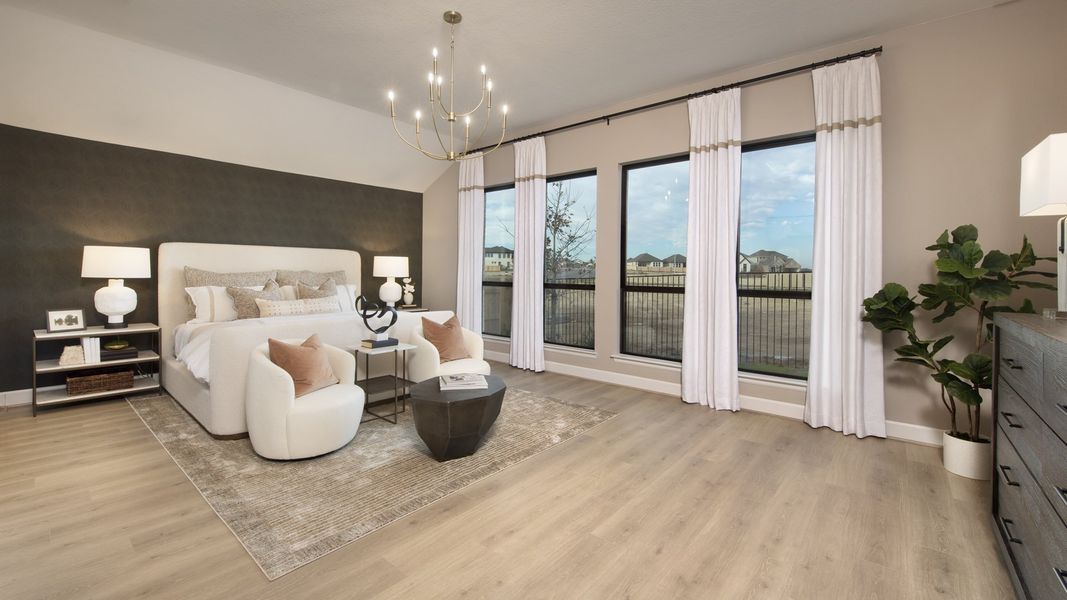 Furnished interior in a model home at Lariat 60' in Liberty Hill (Image 19).