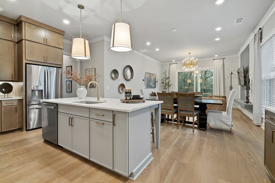Furnished interior in a model home at Palisades Single Family in Cumming (Image 12).