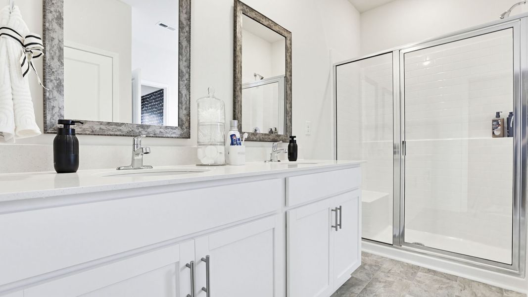 Furnished interior in a model home at Foxbank in Gray Court (Image 26).