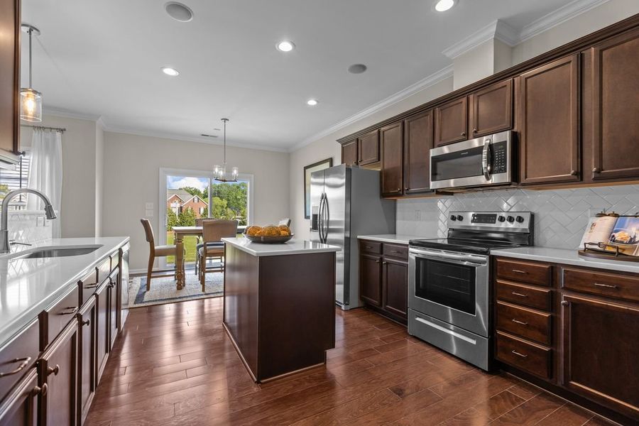 Furnished interior in a model home at The Preserve at Langston in Winterville (Image 23).