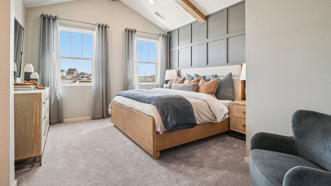 Furnished interior in a model home at Westerly - Townhomes in Erie (Image 18). Furnished interior in a model home at Westerly - Townhomes in Erie (Image 18).