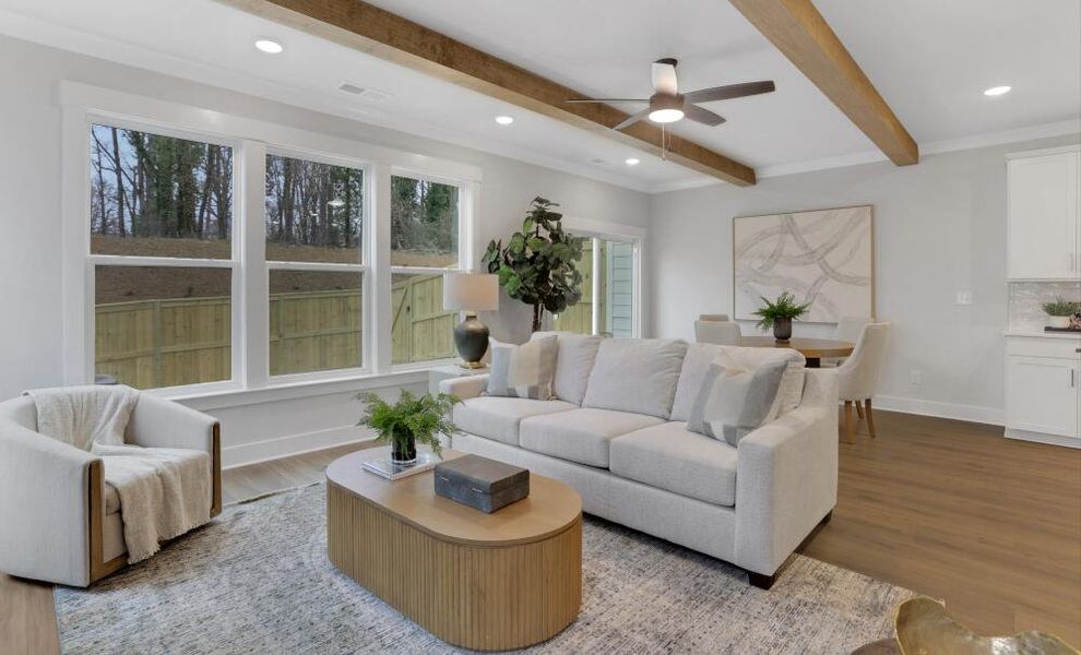 Furnished interior in a model home at Villas at Dawsonville Townhomes in Dawsonville (Image 14).