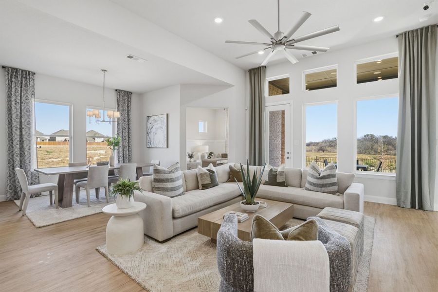 Furnished interior in a model home at Lily Creek at Sutton Fields in Aubrey (Image 92).