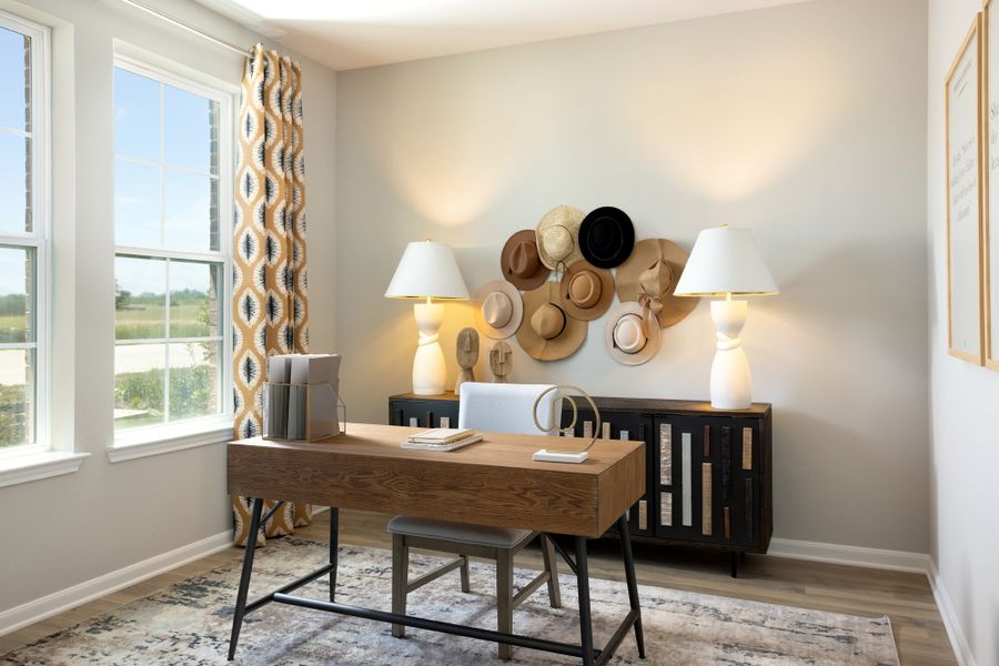 Furnished interior in a model home at Parklands Estates in Marion (Image 4).