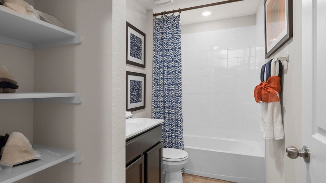 Furnished interior in a model home at Yowell Ranch in Killeen (Image 24).