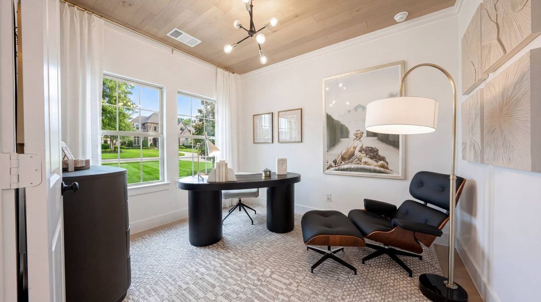 Furnished interior in a model home at Oaklawn in Van Alstyne (Image 12). Furnished interior in a model home at Oaklawn in Van Alstyne (Image 12).