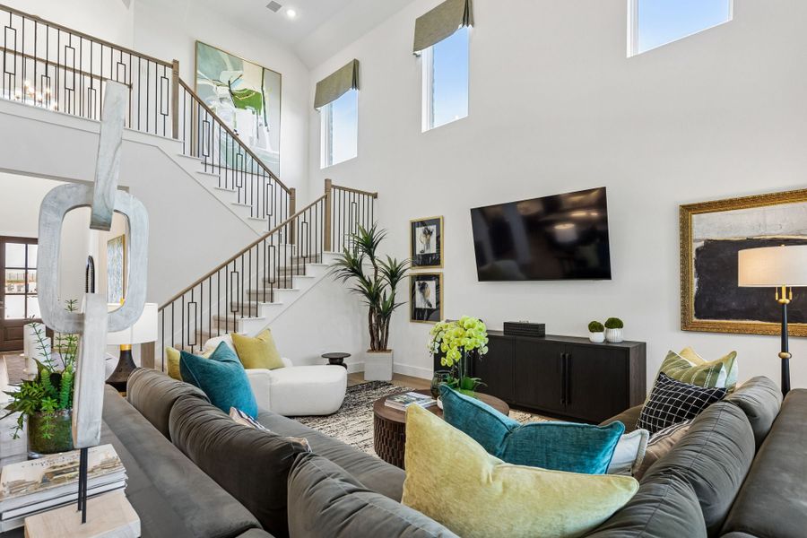 Furnished interior in a model home at Rainwater Crossing in Celina (Image 11). Furnished interior in a model home at Rainwater Crossing in Celina (Image 11).