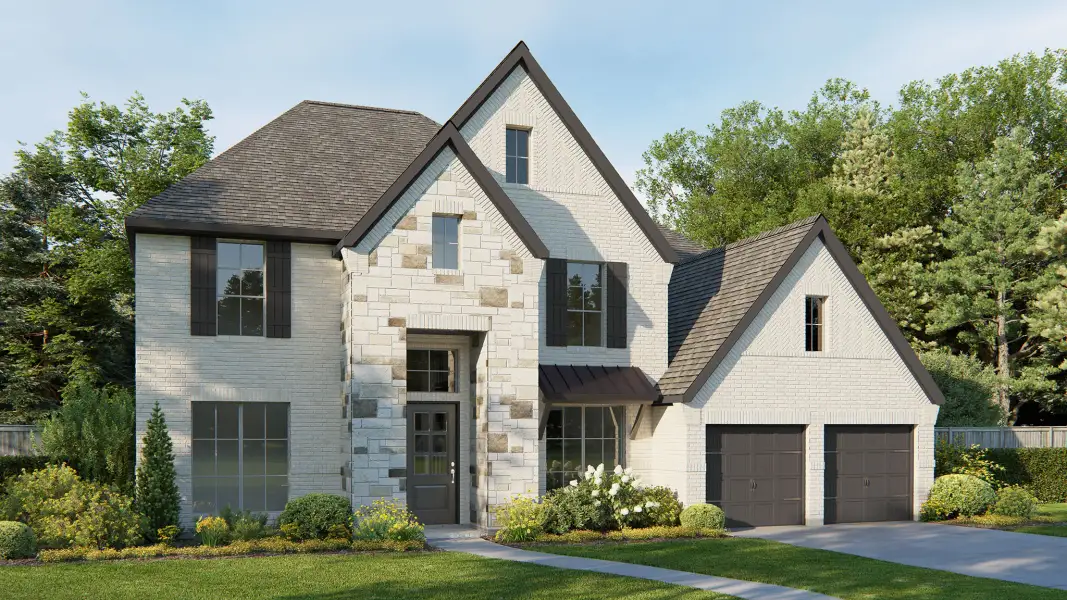 Front exterior of a home in the Elyson Valencia 65' community, located in Katy, TX (Image 7).