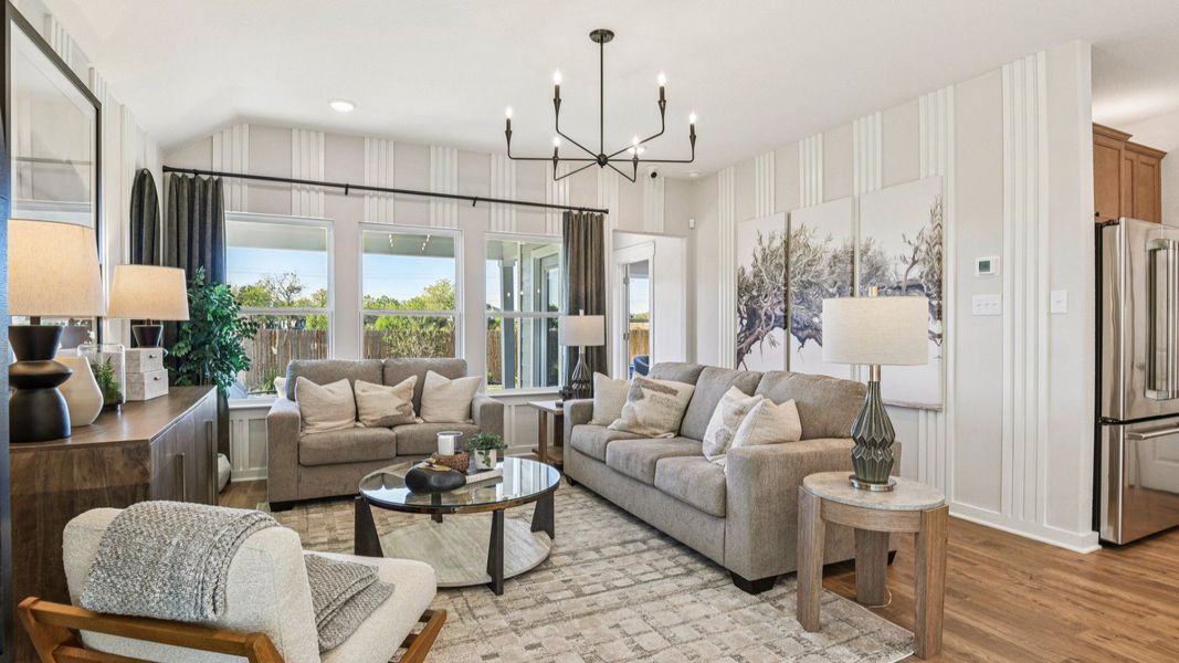 The Great Room is the heart of the home and overlooks the backyard The Great Room is the heart of the home and overlooks the backyard