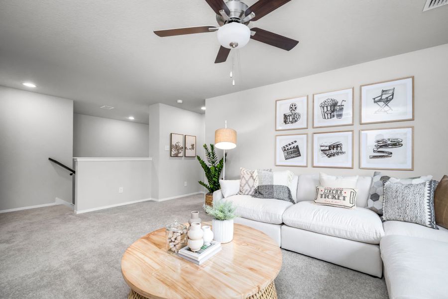Furnished interior in a model home at Applewhite Meadows in San Antonio (Image 46).