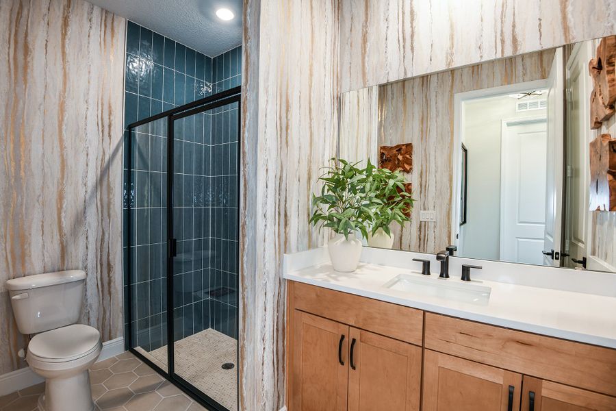Furnished interior in a model home at Vintner Reserve in Clermont (Image 16).