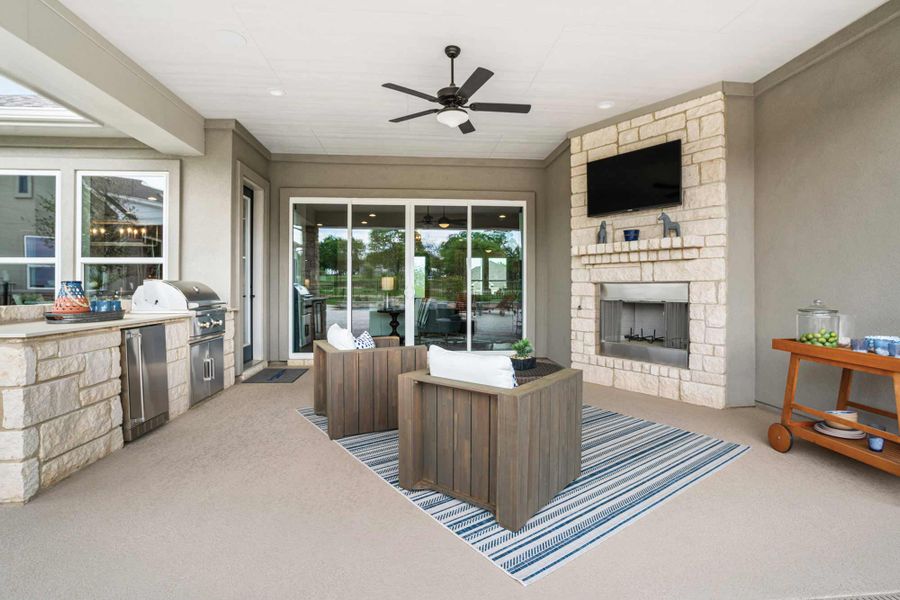 Furnished interior in a model home at Caliterra in Dripping Springs (Image 7). Furnished interior in a model home at Caliterra in Dripping Springs (Image 7).