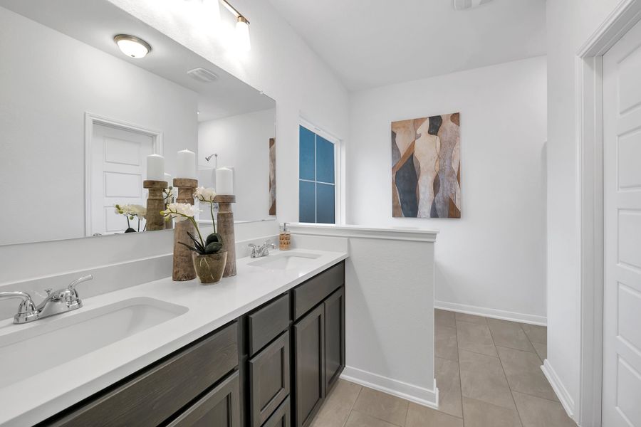Furnished interior in a model home at The Village at Elm Creek in Troy (Image 28).