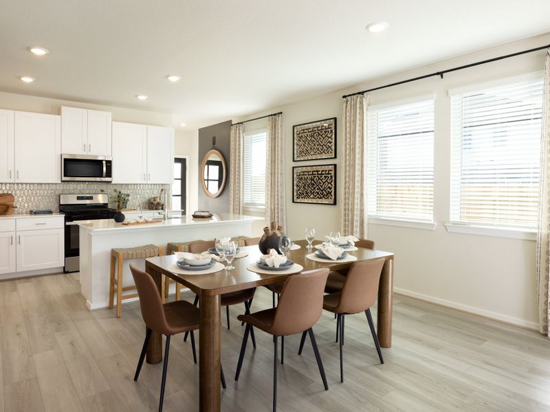 Furnished interior in a model home at Sanford Farms - Traditional Series in Waller (Image 6).