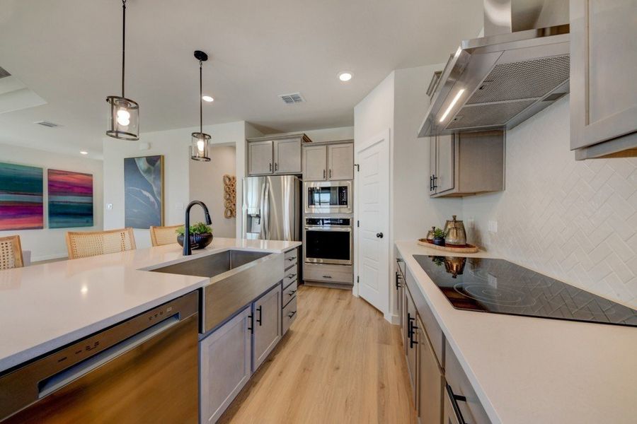 Furnished interior in a model home at Highland Ridge in New Braunfels (Image 7).