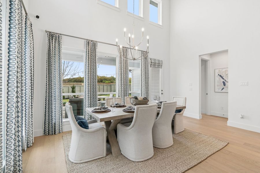 Furnished interior in a model home at Landmark in Denton (Image 27).