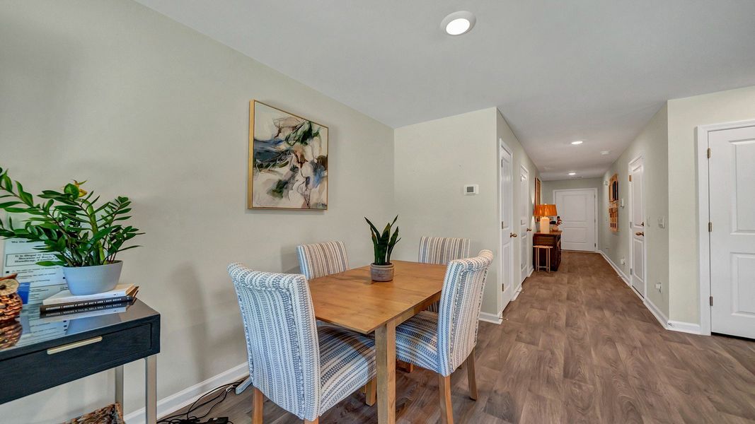Furnished interior in a model home at Hunter's Branch Townhomes in Hopkins (Image 14).