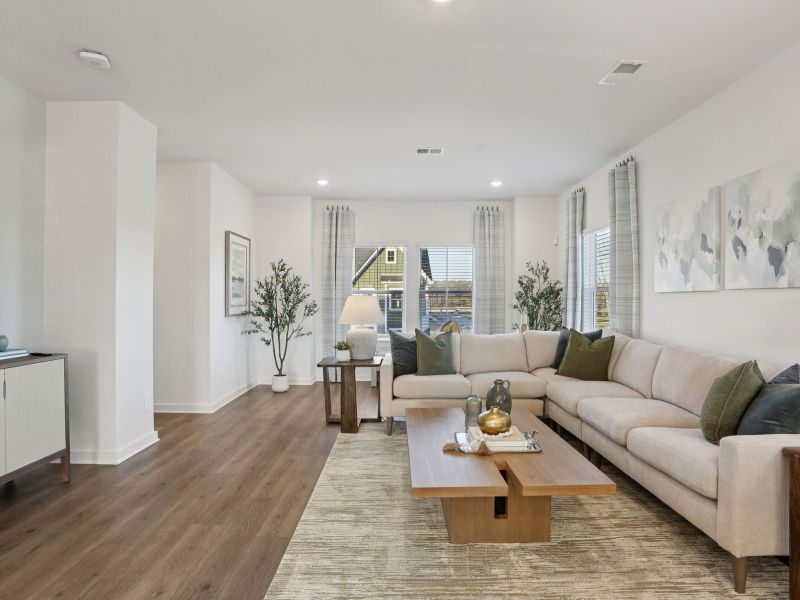 Furnished interior in a model home at Greystone - Highland Townhomes in Smyrna (Image 8).