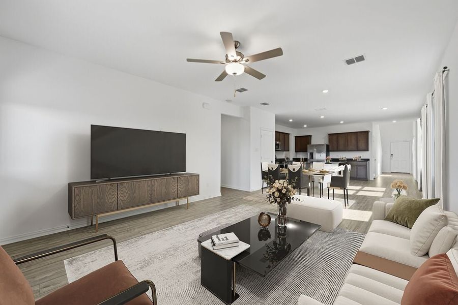 Furnished interior in a model home at Madero 50s in Fort Worth (Image 129).